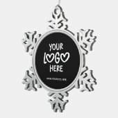 Ornement Flocon De Neige Black and White Business Logo Site (Vue impression)