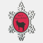 Ornement Flocon De Neige Black Chèvre noir Phillip délicieux Noël (Vue impression)