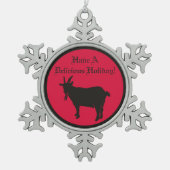 Ornement Flocon De Neige Black Chèvre noir Phillip délicieux Noël (Devant)