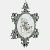 Ornement Flocon De Neige Blaireau (Gauche)