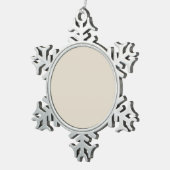 Ornement Flocon De Neige Blanc Os (Vue impression)