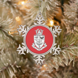 Ornement Flocon De Neige Blason de Kappa Psi