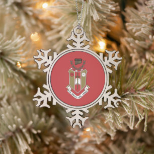 Ornement Flocon De Neige Blason de la Fraternité musicale Sigma Alpha Iota