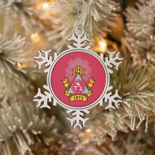 Ornement Flocon De Neige Blason Phi Sigma Kappa (Arbre)