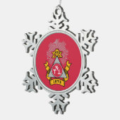 Ornement Flocon De Neige Blason Phi Sigma Kappa (Vue impression)