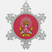 Ornement Flocon De Neige Blason Phi Sigma Kappa (Devant)