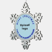 Ornement Flocon De Neige Bleu clair de Noël (Vue impression)