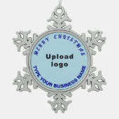 Ornement Flocon De Neige Bleu clair de Noël (Devant)