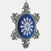 Ornement Flocon De Neige Bleu de flocon de neige (Gauche)