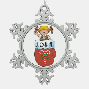 Ornement Flocon De Neige Blonde de mitaine de "brownie"