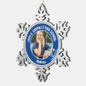 Ornement Flocon De Neige Blue Tennis Player Photo High School Spirit (Vue impression)