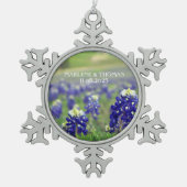 Ornement Flocon De Neige Bluebonnets Blue Flowers Texas Floral Mariage (Devant)