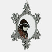 Ornement Flocon De Neige Bobwhite Quail Head (Gauche)