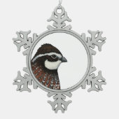Ornement Flocon De Neige Bobwhite Quail Head (Devant)