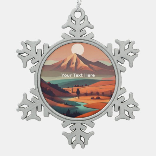 Ornement Flocon De Neige Boho landscape  (Devant)