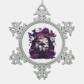 Ornement Flocon De Neige Bois de champignons Whimsigoth Witchy sérigraphie (Devant)