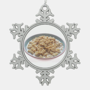Ornement Flocon De Neige Bol de farine d'avoine