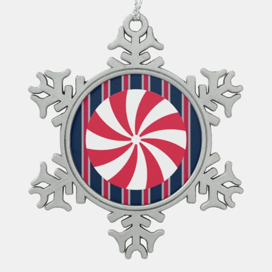 Ornement Flocon De Neige Bonbons à la menthe amusants et fantaisie (Devant)