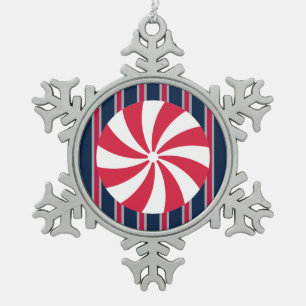 Ornement Flocon De Neige Bonbons à la menthe poivrée