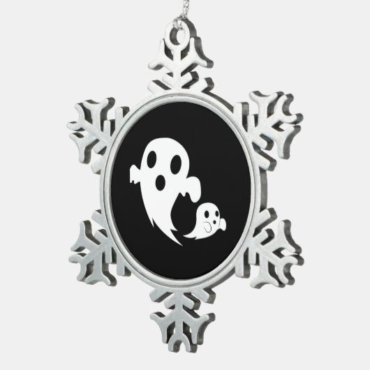 Ornement Flocon De Neige Boo blanc (Vue impression)