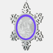 Ornement Flocon De Neige Bordure pourpre (Vue impression)