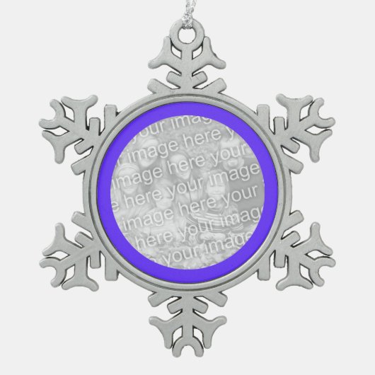 Ornement Flocon De Neige Bordure pourpre (Devant)