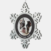 Ornement Flocon De Neige Boston Terrier (Vue impression)