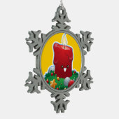 Ornement Flocon De Neige Bougie de Noël (Gauche)