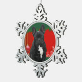 Ornement Flocon De Neige Bouledogue français Joyeux Noël Bouledogue (Vue impression)