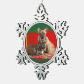 Ornement Flocon De Neige Bouledogue français Joyeux Noël Bouledogue (Vue impression)