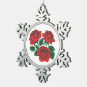 Ornement Flocon De Neige Bouquet de roses (Vue impression)