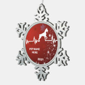 Ornement Flocon De Neige Boxer Heartbeat (Vue impression)