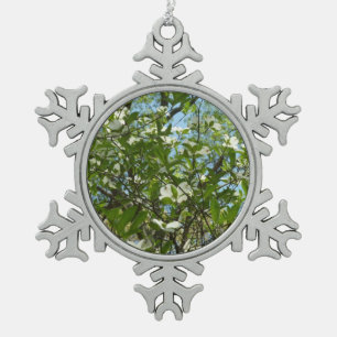 Ornement Flocon De Neige Branche of Dogwood Blossoms Spring Trees