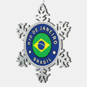 Ornement Flocon De Neige Brésil de Rio de Janeiro (Vue impression)