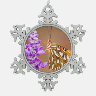 Ornement Flocon De Neige Bright Orange Gulf Fritillary Butterfly