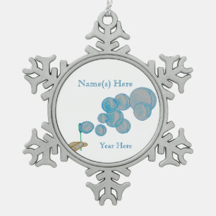 Ornement Flocon De Neige Bulles de soufflement