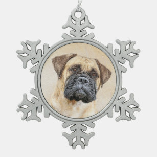 Ornement Flocon De Neige Bullmastiff Peinture - Joli chien d'origine art