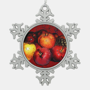 Ornement Flocon De Neige Bunches de pommes de grand-mère Flocon de neige 1