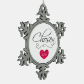 Ornement Flocon De Neige Cadeau daté adopté d'adoption choisi par (Gauche)