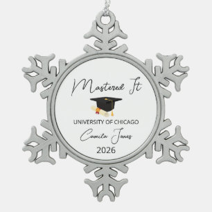 Ornement Flocon De Neige Cadeau de fin d'études de master pour elle, Maîtri