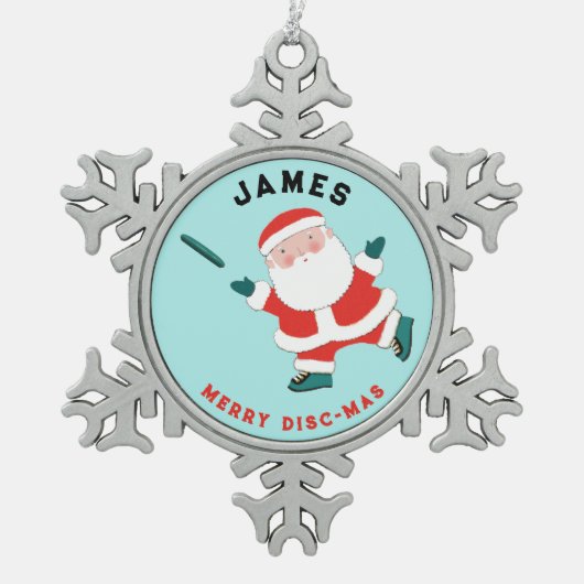 Ornement Flocon De Neige Cadeau de Frisbee Ultimate (Devant)