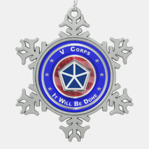 Ornement Flocon De Neige Cadeau de Noël du V Corps