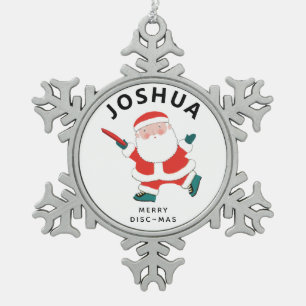 Ornement Flocon De Neige Cadeau de vacances Frisbee personnalisé