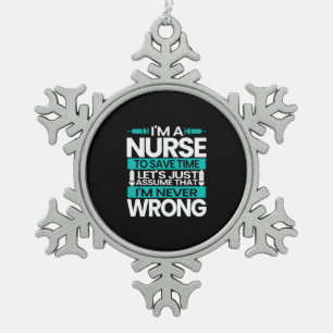 Ornement Flocon De Neige Cadeau infirmière Je Suis Infirmière Pour Gagner
