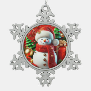Ornement Flocon De Neige Cadeaux de Noël Bonhomme de Neige Arbre de Fêtes