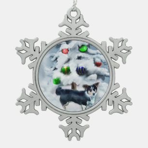 Ornement Flocon De Neige Cadeaux de Noël Cardigan Welsh Corgi