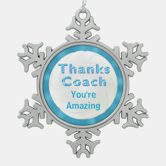 Ornement Flocon De Neige Cadeaux d'entraîneurs de volleyball cool Merci Orn (Devant)