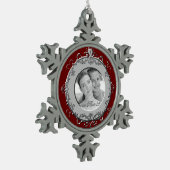 Ornement Flocon De Neige Cadres photo classiques (Argent) (Gauche)