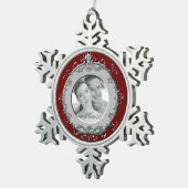 Ornement Flocon De Neige Cadres photo classiques (Argent) (Vue impression)