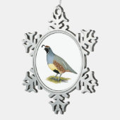 Ornement Flocon De Neige Cailles du désert de Gambel (Vue impression)